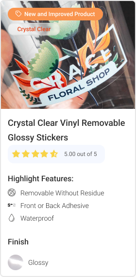 Crystal Clear Vinyl Removable Glossy