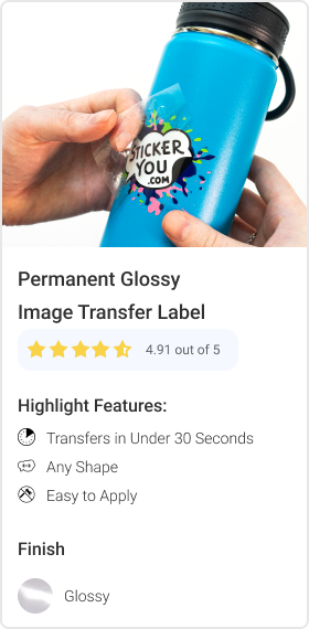 Transfer Label Permanent Glossy