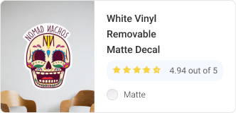 White Vinyl Removable Matte